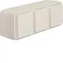 Hager WNC143B toma SCHUKO triple de superficie, horizontal, blanco polar