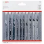 Bosch set de hojas de sierra de calar para madera 2607011169 10 piezas mango en T HCS