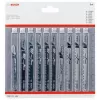 Bosch set de hojas de sierra de calar para madera 2607011169 10 piezas mango en T HCS