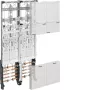 HAGER ZK3EN24 cableado Universal-Z completo cuadro de contador, 4 emplazamientos de contador, BKE-I, 2 campos de ancho, 1050 mm