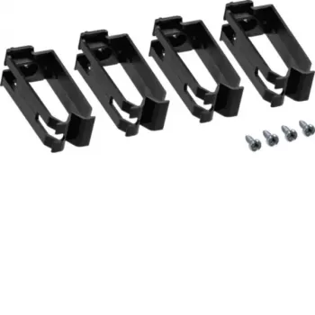 HAGER FZ913 clip para canaleta tehalit.BA7/BA6/BA6S, pack de 4, blanco puro