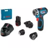 Bosch GSR 12V-15 FC Professional taladro atornillador a batería con sistema FlexiClick, 2 baterías de 2,0 Ah, cargador, L-BOXX 102 06019F6006