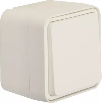 Hager WNC001B conmutador de superficie W.1 IP55 blanco polar