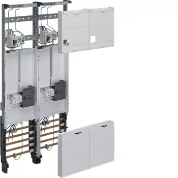 HAGER cuadro completo de contadores 2 emplazamientos Universal Z H1050 mm 2 campos diseño Hessen ZK34C3N