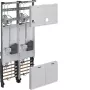 HAGER cuadro completo de contadores 2 emplazamientos Universal Z H1050 mm 2 campos diseño Hessen ZK34C3N