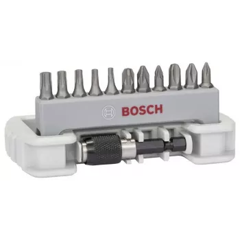 Bosch 2607017578 set de 34 piezas de brocas y puntas de atornillar con brocas para metal HSS-TiN, mampostería y madera en X-Line Case