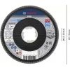 Bosch Accessories 2608619199 disco de láminas X-LOCK 115 mm grano 80 corindón de circonio cónico Tipo 29 para metal, 1 ud.