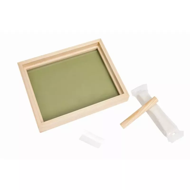 Baby Art Pure Frame set de recuerdo de madera para huella de mano o pie de bebé