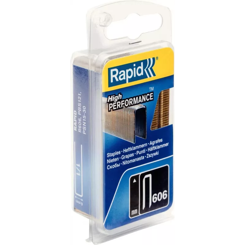 RAPID TOOLS Tipo 606 grapas estrechas 30 mm acero galvanizado recubierto de resina 1000 uds. 40109532