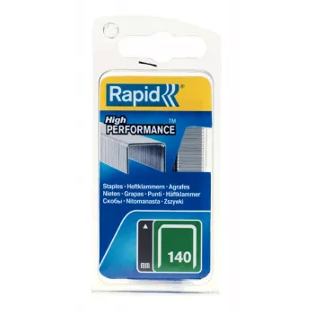 RAPID TOOLS Rapid grapas planas Tipo 140, 14 mm de patas, acero galvanizado, 1250 uds., paquete pequeño con agujero euro 40109517