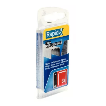 Rapid N.º 53 grapas de alambre fino, 12 mm de patas, acero galvanizado, pack de 2500 40109505