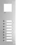 Hager RTQ108X placa frontal para portero automático, mono-audio, 8 teclas de llamada, blanco