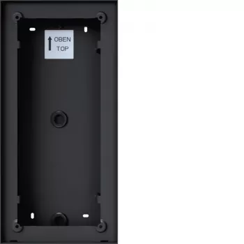 Hager REW407X caja de superficie para intercomunicador mono, 2/3/4 teclas de llamada, antracita