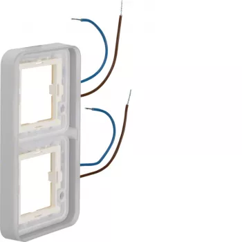 Hager WNA712 W.1 marco embellecedor 1 elemento con iluminación LED azul, 230V, blanco polar