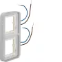 Hager WNA712 W.1 marco embellecedor 1 elemento con iluminación LED azul, 230V, blanco polar