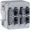HAGER WNT302 pulsador KNX, 1 elemento, 2 puntos de conmutación, empotrable, blanco polar