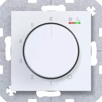 Hager WAN5011WM termostato de ambiente 230V 15W pulsador giratorio/de presión calefacción/refrigeración blanco polar