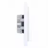 HAGER WAS2175WG toma doble con placa embellecedora, Schuko, empotrar, blanco polar