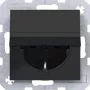 HAGER WAS1110BG toma SCHUKO de superficie con tapa abatible autocerrable, IP44, gris claro