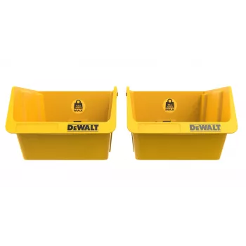 DEWALT DWST82813-1 maletín de herramientas TSTAK doble pack – 2x 14L cajas de plástico apilables, negro/amarillo