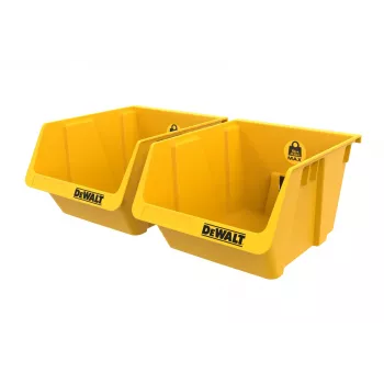 DEWALT DWST82813-1 maletín de herramientas TSTAK doble pack – 2x 14L cajas de plástico apilables, negro/amarillo