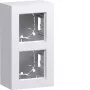 Hager WAD8210WM Caja de superficie, 2 elementos, ejecución alta, blanco polar