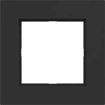 Hager A.8 Marco embellecedor 1 elemento, negro noche mate WAD8100BM
