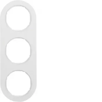 HAGER WLD9300WG R.Classic Marco embellecedor 3 elementos, blanco polar
