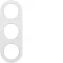 HAGER WLD9300WG R.Classic Marco embellecedor 3 elementos, blanco polar