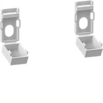 Hager FZ967S Placa de cubierta para lengüeta de suspensión inferior, Univers Z, RAL 9010 blanco puro, 2 uds.
