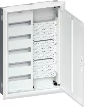 HAGER FWU52K1 Cuadro de distribución empotrado, 60 PLE, 3 filas, IP30, clase de protección II, blanco