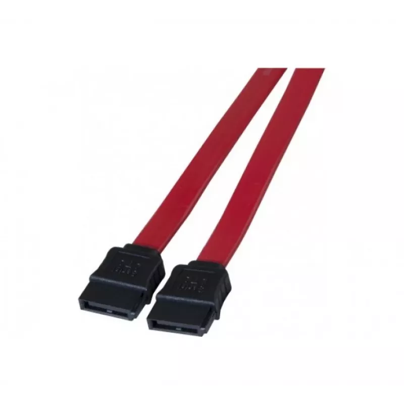 TECLINE Cable SATA, conector macho SATA de 7 pines a conector macho SATA de 7 pines, 1,0 m, rojo 314000