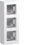 HAGER WAD8310WM Caja de superficie 3 elementos, diseño A.8, blanco puro