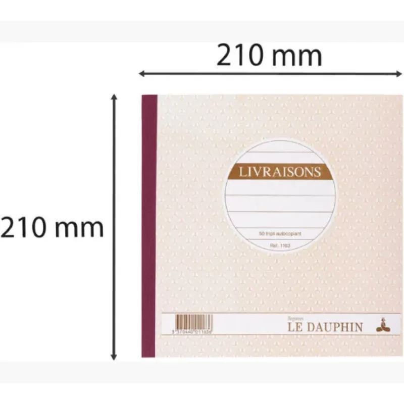 Le Dauphin Manifold Livraisons, 210 x 210 mm, triplicado (1163D) - 1 unidad (1163D)