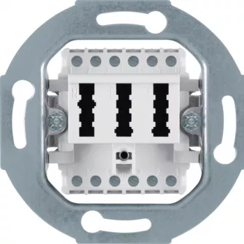 HAGER WDF4011WG toma de conexión TAE 2 x 6/6NFF blanco polar mate
