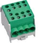 HAGER KH35E8 bloque de bornes de derivación de línea principal 1 polo, 10-35 mm², 125 A, verde