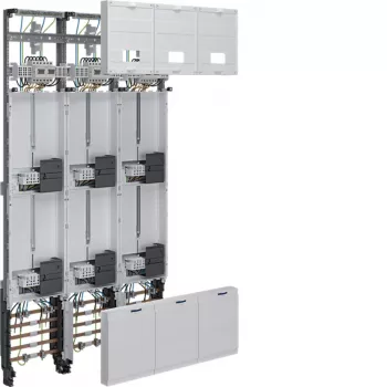 Hager universZ panel completo de contadores 1350x750mm trifásico 6 posiciones de contador 10 mm² con función de corte ZL53W8NT