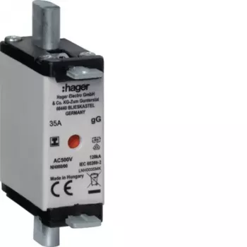 Hager cartucho de fusible NH LNH0035MK NH000 gG 500V 35A con mango aislante