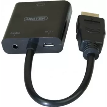 Exertis Connect 051248 cable adaptador VGA a HDMI 0,15 m negro