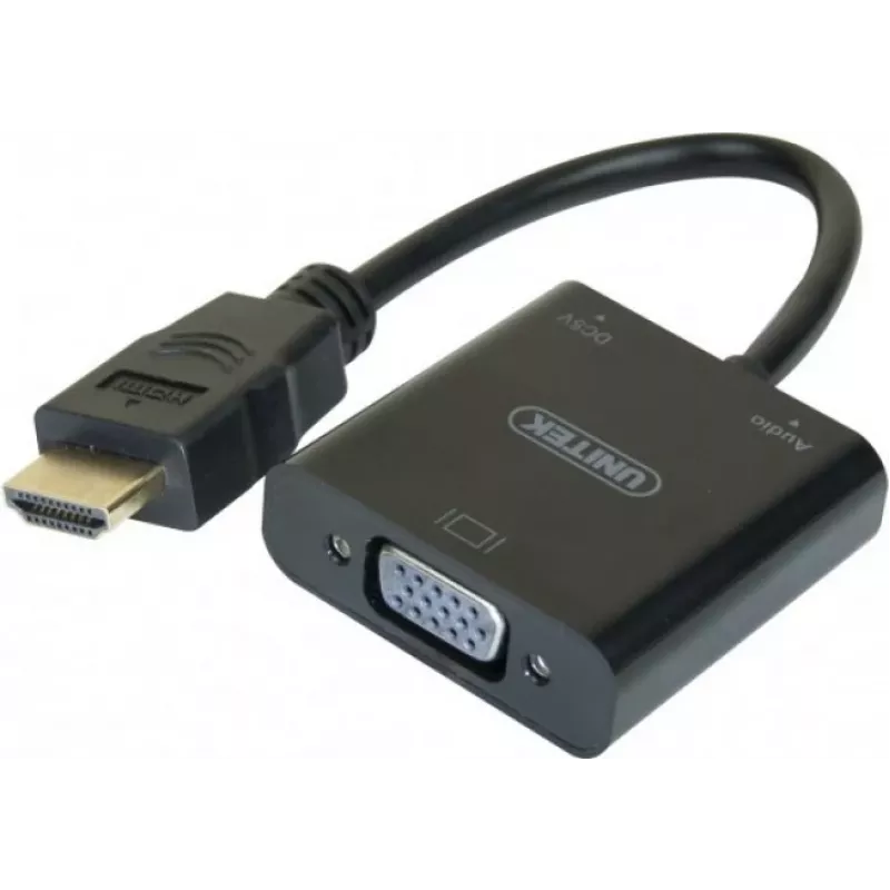 Exertis Connect 051248 cable adaptador VGA a HDMI 0,15 m negro