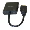 Exertis Connect 051248 cable adaptador VGA a HDMI 0,15 m negro