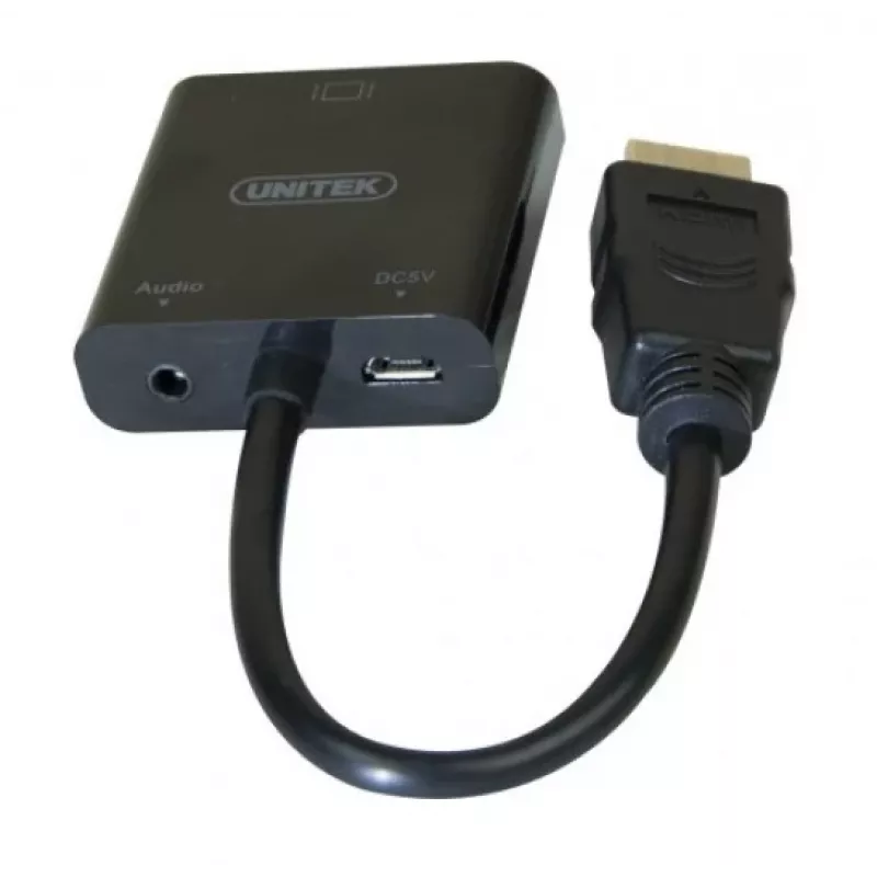 Exertis Connect 051248 cable adaptador VGA a HDMI 0,15 m negro