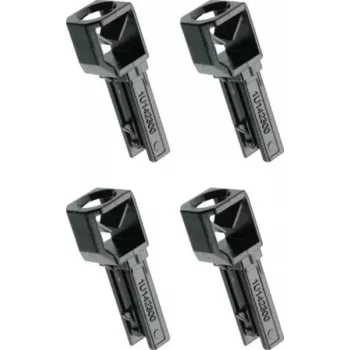 Hager univers Z tapa superior UZ01A4, versión baja, gris claro, pack de 4