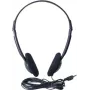 Exertis Connect auricular con cable on-ear con micrófono de diadema, jack 3,5 mm, negro (059201)