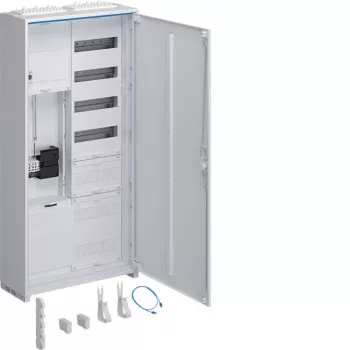 Hager armario completo de contadores ZB325C15LS 1 posición de contador 5 filas de distribución campo APZ 1100mm blanco tráfico