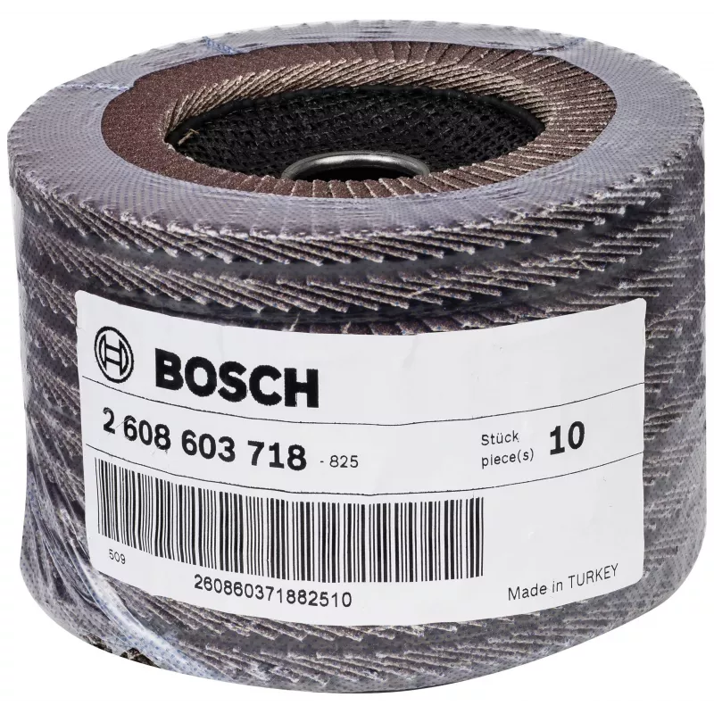 Bosch X431 disco de láminas estándar para metal, recto, 125 mm, grano 80, soporte de fibra de vidrio 2608603718