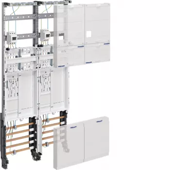 HAGER ZK3EH62 panel completo, 2 posiciones de contador, BKE-I, interruptor principal