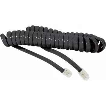 EXERTIS CONNECT cable espiral para auricular de teléfono, negro, longitud extendida 2,0 m 936650