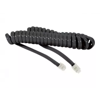 EXERTIS CONNECT cable espiral para auricular de teléfono, negro, longitud extendida 2,0 m 936650