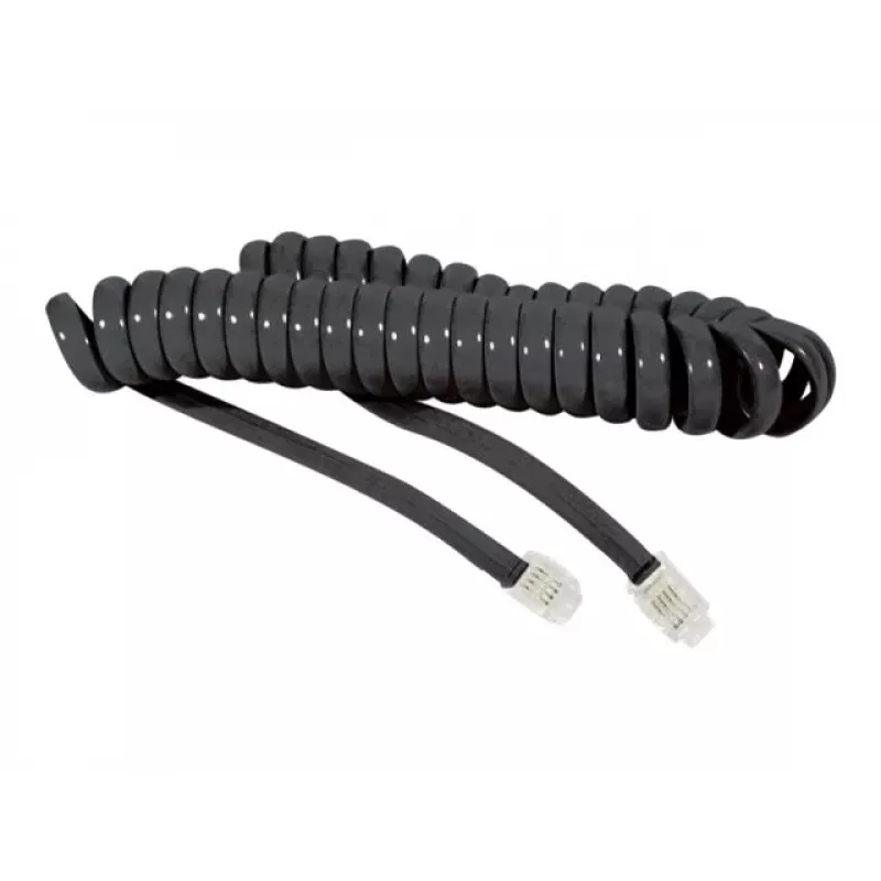 EXERTIS CONNECT cable espiral para auricular de teléfono, negro, longitud extendida 2,0 m 936650